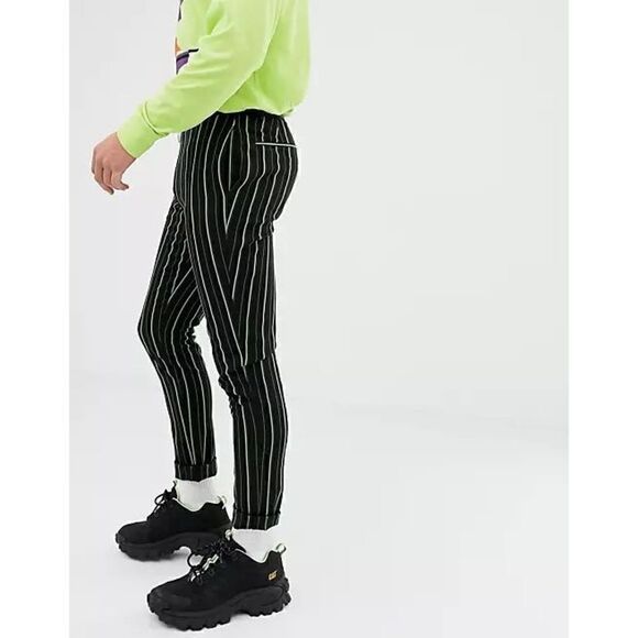 ASOS super skinny pinstriped pants size 30 - Picture 1 of 6